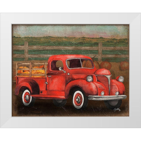 Truck Harvest III White Modern Wood Framed Art Print by Medley, Elizabeth