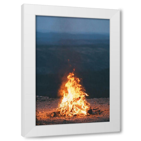 Bonfire Nights White Modern Wood Framed Art Print by Stewart, Wil