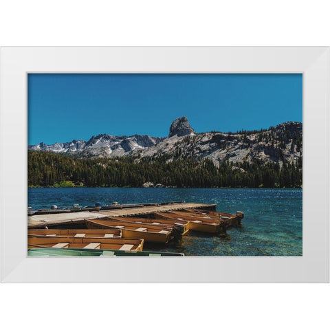 Lake Scenery White Modern Wood Framed Art Print by Stewart, Wil