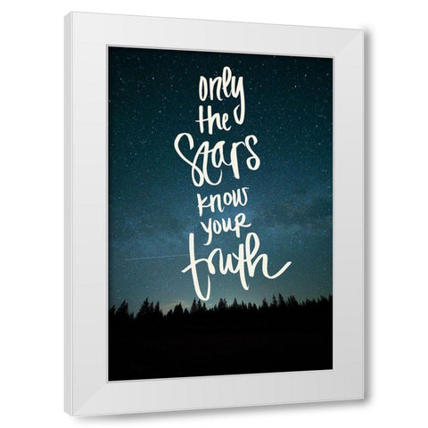 Only The Stars White Modern Wood Framed Art Print by Stewart, Wil