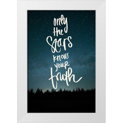 Only The Stars White Modern Wood Framed Art Print by Stewart, Wil
