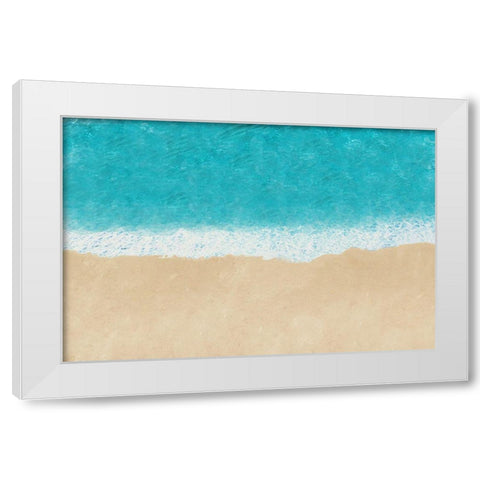 Beachline White Modern Wood Framed Art Print by Stewart, Wil