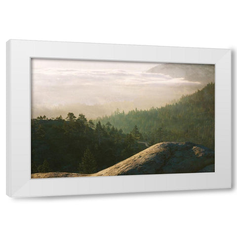 Peak of Dawn White Modern Wood Framed Art Print by Stewart, Wil