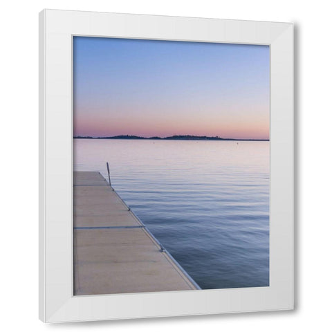 Sweet Silent Sunset White Modern Wood Framed Art Print by Stewart, Wil