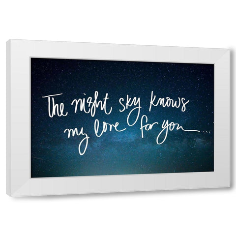 The Night Sky White Modern Wood Framed Art Print by Stewart, Wil
