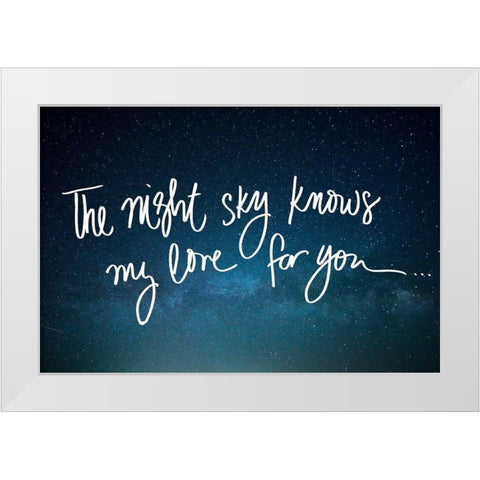 The Night Sky White Modern Wood Framed Art Print by Stewart, Wil