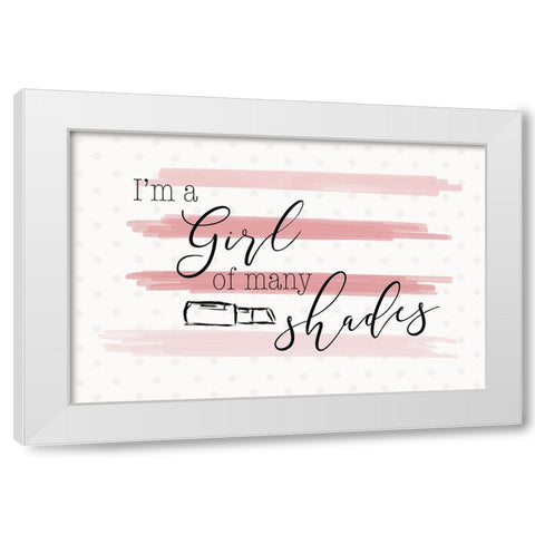 Many Shades White Modern Wood Framed Art Print by SD Graphics Studio
