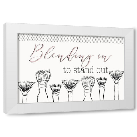 Blending In To Stand Out White Modern Wood Framed Art Print by SD Graphics Studio