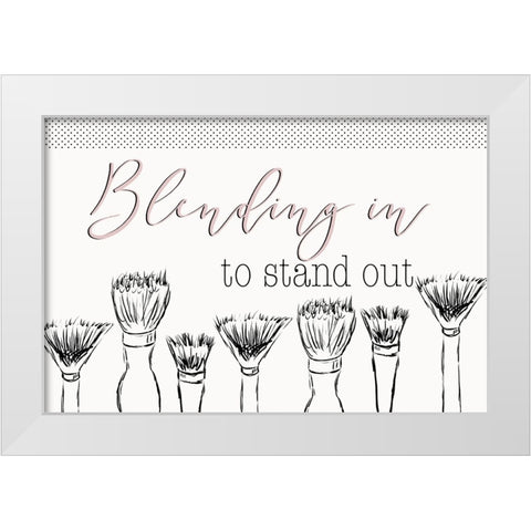 Blending In To Stand Out White Modern Wood Framed Art Print by SD Graphics Studio