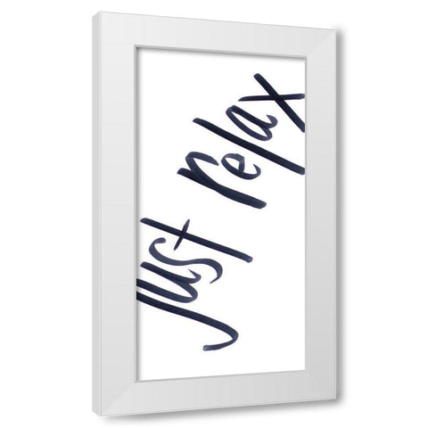 Peaceful Panel I White Modern Wood Framed Art Print by SD Graphics Studio