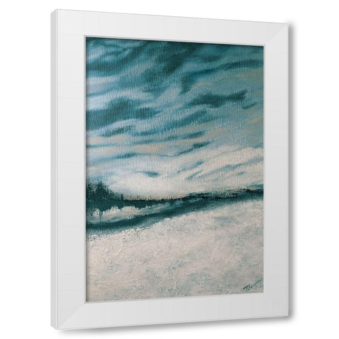 Winters Edge I White Modern Wood Framed Art Print by Hakimipour, Tiffany
