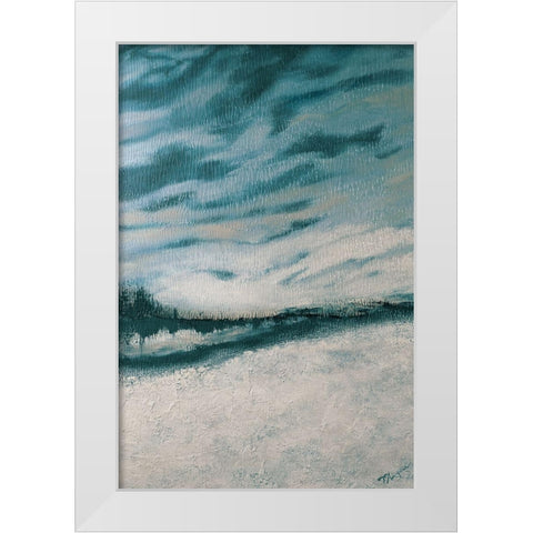 Winters Edge I White Modern Wood Framed Art Print by Hakimipour, Tiffany