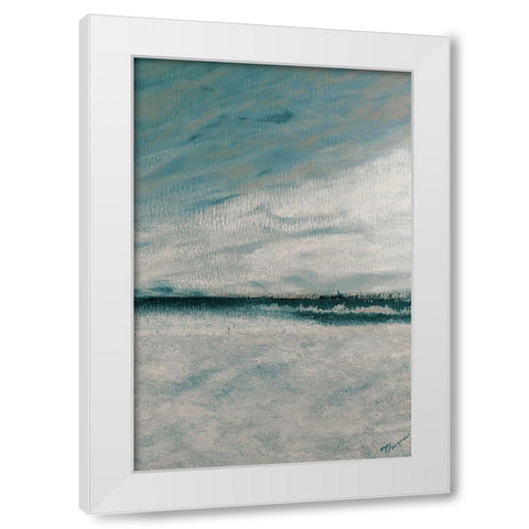 Winters Edge II White Modern Wood Framed Art Print by Hakimipour, Tiffany