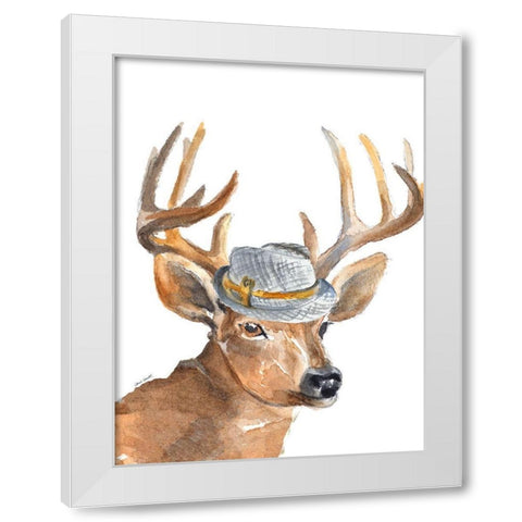 Gentleman Buck White Modern Wood Framed Art Print by Loreth, Lanie