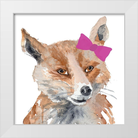 Foxy Lady Square White Modern Wood Framed Art Print by Loreth, Lanie