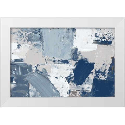 Blue Combo White Modern Wood Framed Art Print by Loreth, Lanie