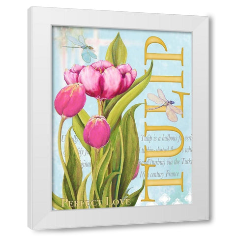 Elegant Tulip II White Modern Wood Framed Art Print by Diannart