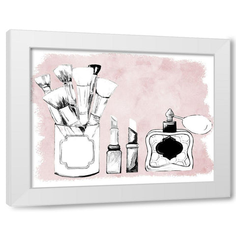 Makeup Set on Blush White Modern Wood Framed Art Print by Ritter, Gina