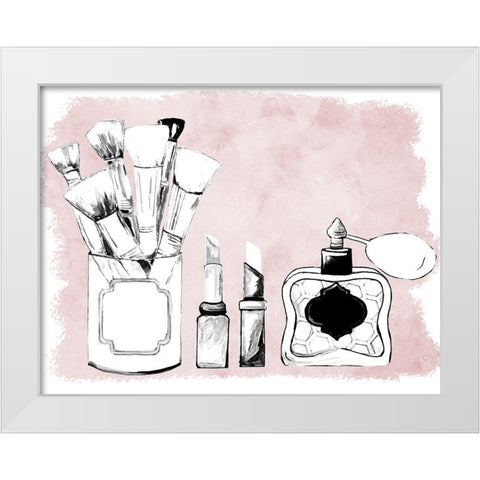 Makeup Set on Blush White Modern Wood Framed Art Print by Ritter, Gina