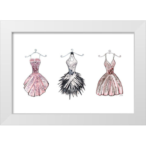 Sparkling Dress Trio White Modern Wood Framed Art Print by Ritter, Gina