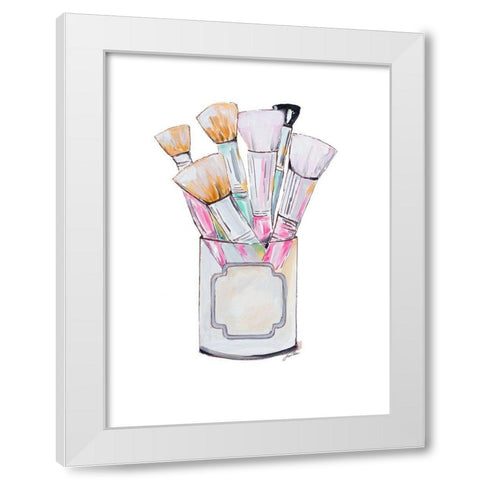 The Brush Bunch White Modern Wood Framed Art Print by Ritter, Gina