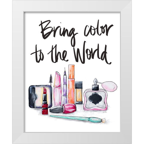 Bring Color to the World White Modern Wood Framed Art Print by Ritter, Gina
