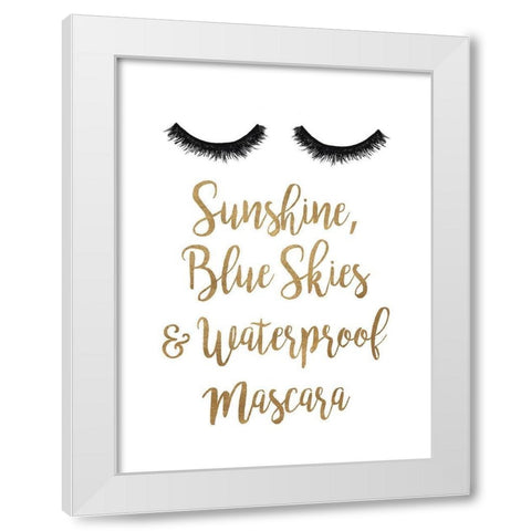 Waterproof Mascara White Modern Wood Framed Art Print by Ritter, Gina