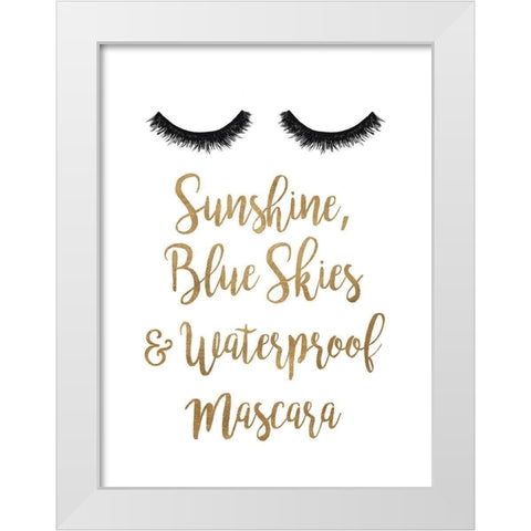 Waterproof Mascara White Modern Wood Framed Art Print by Ritter, Gina