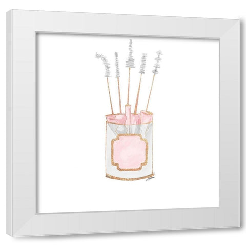 Makeup Brushes II White Modern Wood Framed Art Print by Ritter, Gina