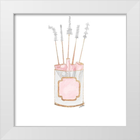 Makeup Brushes II White Modern Wood Framed Art Print by Ritter, Gina