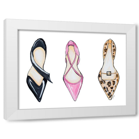 If The Shoe Fits II White Modern Wood Framed Art Print by Ritter, Gina