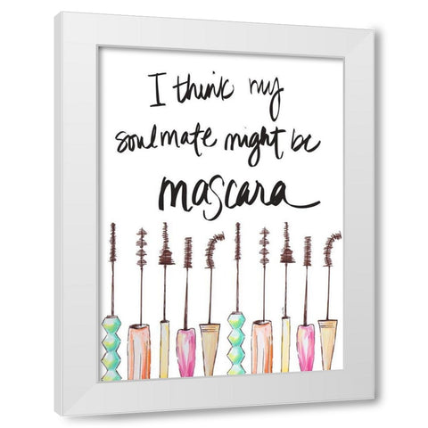 Mascara Soulmate White Modern Wood Framed Art Print by Ritter, Gina