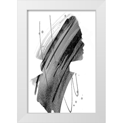 Dark Muted White Modern Wood Framed Art Print by Pinto, Patricia