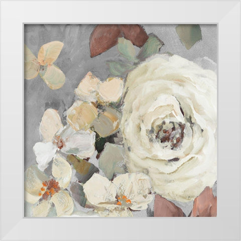 Fair Garden Square II White Modern Wood Framed Art Print by Loreth, Lanie