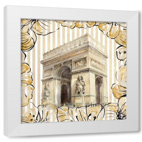Golden Paris II White Modern Wood Framed Art Print by Loreth, Lanie