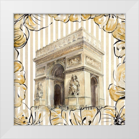 Golden Paris II White Modern Wood Framed Art Print by Loreth, Lanie