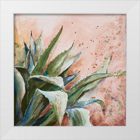 Southwestern White Modern Wood Framed Art Print by Pinto, Patricia