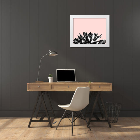 Agave on Blush White Modern Wood Framed Art Print by Pinto, Patricia