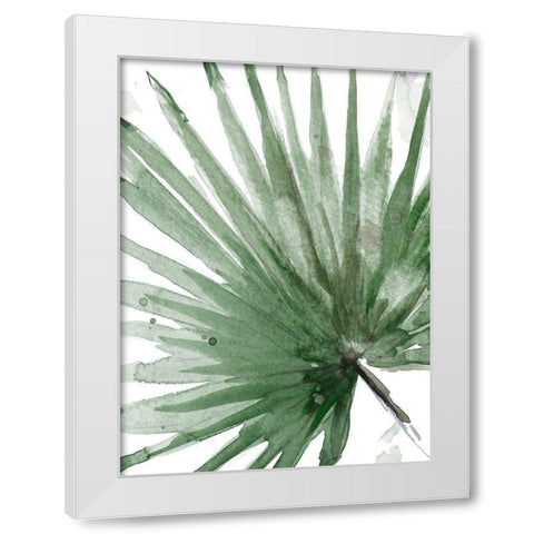 Palma Verde Close Up White Modern Wood Framed Art Print by Pinto, Patricia
