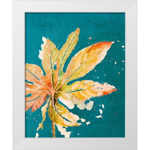 Palma Nueva on Teal White Modern Wood Framed Art Print by Pinto, Patricia