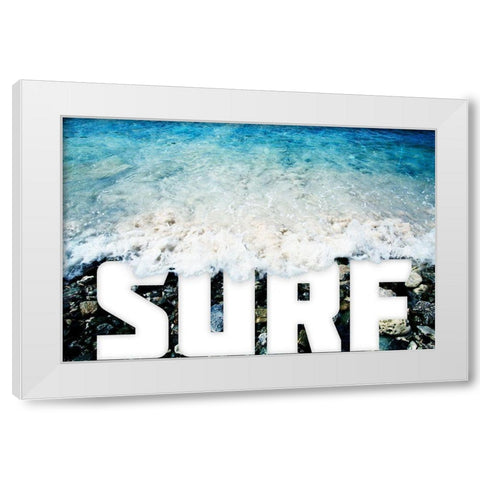 Surfs Up White Modern Wood Framed Art Print by Mansfield, Kathy