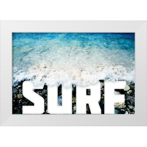 Surfs Up White Modern Wood Framed Art Print by Mansfield, Kathy