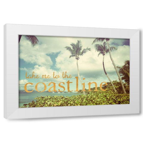 Take me to the Coastline White Modern Wood Framed Art Print by Mansfield, Kathy