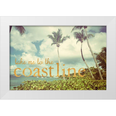 Take me to the Coastline White Modern Wood Framed Art Print by Mansfield, Kathy