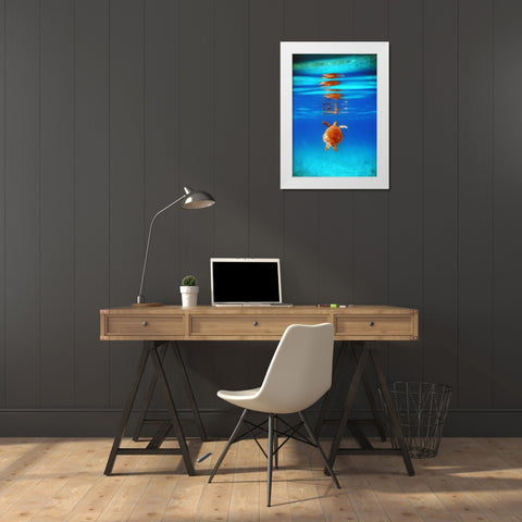 View from Below II White Modern Wood Framed Art Print by Mansfield, Kathy