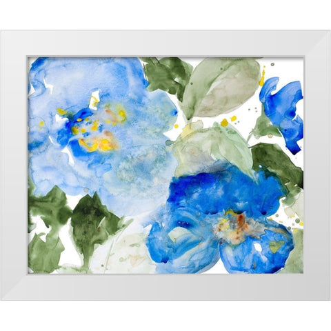 Flowers in the Rain I White Modern Wood Framed Art Print by Loreth, Lanie
