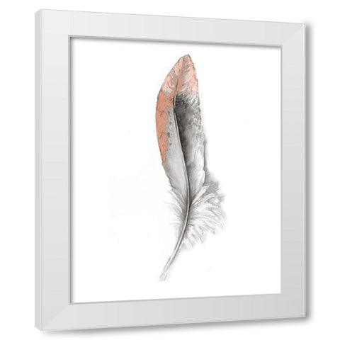 Soft Feather I White Modern Wood Framed Art Print by Diannart