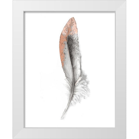 Soft Feather I White Modern Wood Framed Art Print by Diannart