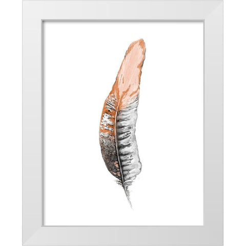 Soft Feather II White Modern Wood Framed Art Print by Diannart