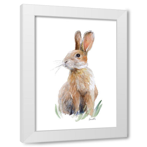Sweet Bunny III White Modern Wood Framed Art Print by Loreth, Lanie